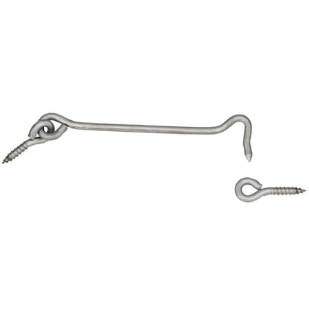 National Hardware National Hardware Silver Stainless Steel 6 in. L Hook and Eye 1 pk N348-425